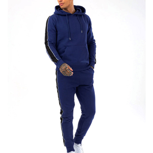 Ropa deportiva de invierno de lujo para hombre de fabricante superior, chándales de lana de algodón ecológicos, todos los tamaños, colores sólidos, tecnología lisa en blanco - Product Image 1