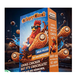 Chocolats en forme de poulet frit croustillant en vrac, 48g, carton de 24, poids net 1,152kg, pour clubs de vente en gros et vente au détail - Product Image 2