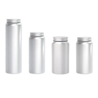 Bouteilles en aluminium de qualité alimentaire de 180 ml, 190 ml, 200 ml pour capsules de compléments alimentaires et vitamines, avec bouchons en plastique filetés – Vente en gros