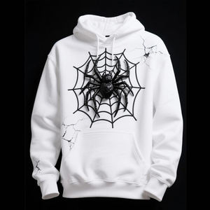 Sudadera con Capucha de Diseño de Araña para Hombre, Estilo 2024, con Bolsillo Canguro, 100% Algodón, 400 g/m², Ropa Urbana de Invierno - Product Image 1