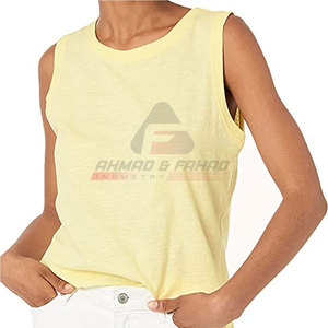 Camisetas sin mangas para mujer personalizadas con el último diseño, camisetas transpirables de estilo informal con logotipo a la venta - Product Image 3
