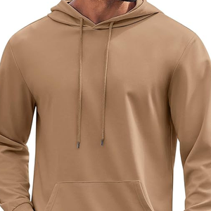 Sudaderas con capucha unisex heavyweight Brown fleece diseño de logotipo personalizado estampado en relieve temporada de invierno sudaderas de hombre ropa de calle al por mayor - Product Image 5