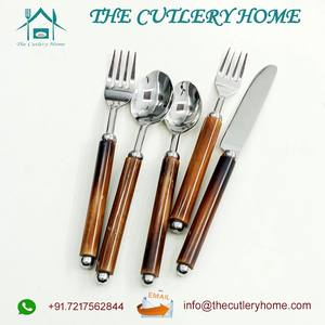 Black and White <b>MOP</b> <b>Handle</b> Stainless Steel Handmade Cutlery Set for Wedding Hotel Restaurant Party Decoration - Product Image 5