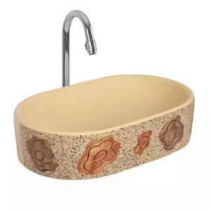 Lavabo Springlegroup doré salle de bain luxe table de toilette lavabo luxe salle de bain pour villa hôtel - Product Image 3