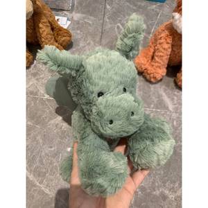 Lindo Peluche de Dragón Verde Ondulado, Súper Suave, con Relleno de Algodón PP, Regalo de Cumpleaños Perfecto para Niños, Unisex, Todas las Edades - Product Image 2
