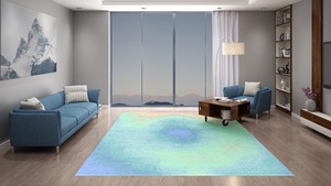 Conjunto de alfombras de estilo persa de lana anudada a mano con corte Premium, patrón abstracto, Alfombra de lujo ecológica para mascotas - Product Image 2