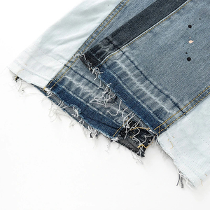 Pantalon en jean noir à carreaux coupe droite pour homme, nouvelle collection, taille haute, tricoté, style skater pour grands garçons - Product Image 5