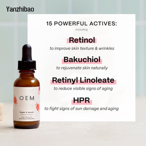 Sérum Rétinoïde + Bakuchiol de marque privée 1oz-Formule anti-âge et réparatrice pour la <span class=keywords><strong>peau</strong></span> avec acide hyaluronique pour peaux sensibles - Product Image 3