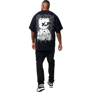 Vente en gros ODM T-shirt personnalisé 100% coton respirant à motifs col en O maillot ajusté long design décontracté avec tissu éponge - Product Image 5