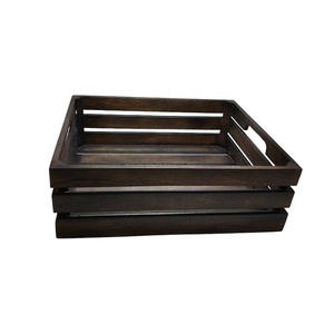 Custom cheap Mango wood Wholesale Storage Nesting Fruit Crates for Sale Vegetables wooden Set of 3 crate box or gift container