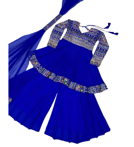 Designer Sharara Suit & Palazzo with Dupatta in Low Price Modern Heavy Faux Georgette Fabric Indian & Pakistani Ethnic Dress - Product Image 1