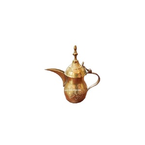 New Arrival <b>Arabic</b> Coffee Dallah Elegant Gold Finish Brass Made Metal Dallah Fancy <b>Tea</b> & Coffee Pot Serving from India Supplier - Product Image 1