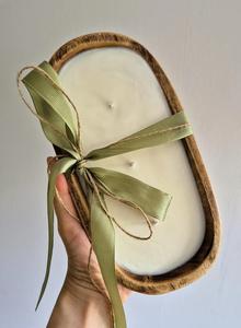 Bol à bougie en bois de meilleure qualité bol à pâte dernière forme ovale avec logo de taille personnalisée pour l'article de décoration de Noël Diwali - Product Image 3