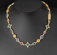 Collier de luxe pour homme, chaîne cubaine en argent, entièrement sertie de diamants D Yash, style hip-hop, fabrication indienne