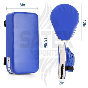 Coussinets de frappe de Muay Thai personnalisés avec logo imprimé, en cuir et PU de haute qualité, confortables, tailles sur mesure, pour arts martiaux - Product Image 1