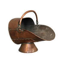Seau à charbon en cuivre au design antique Seau à charbon de taille personnalisée de forme ronde de qualité exclusive par Home Arts