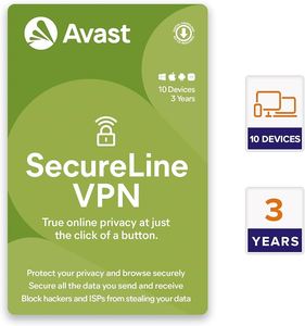 Avast secureline VPN 10 dispositivos 3 años - Product Image 1