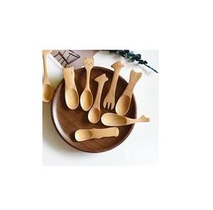 Wooden Spoon Mini Size 100% Natural Acacia Spoon for Spices and Handmade <b>Tableware</b> Use Modern Wooden Spoon - Product Image 2