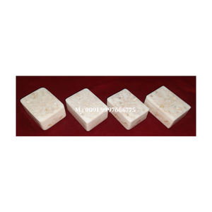 Boîte à bijoux rectangulaire en marbre blanc naturel avec incrustation de nacre, design floral fait main, idéale pour les cadeaux d'affaires - Product Image 2