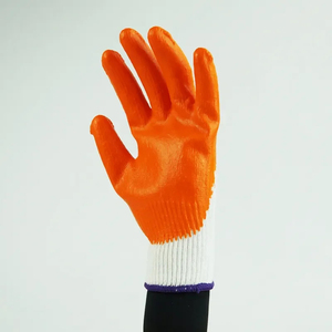 Paires de gants de travail en latex de caoutchouc doublement enduits, pour la construction, le jardinage, usage intensif, mélange de coton - Product Image 2