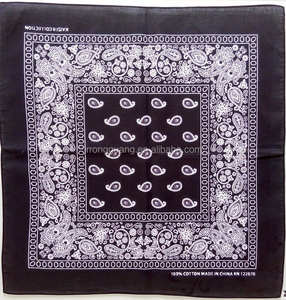 Custom Print Multifunctional Bandana Scarf Large Cotton Paisley <b>Bandanas</b> - Product Image 6