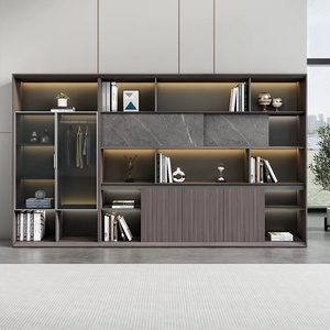 Modern Commercial Office Storage Cabinet Melamine Modular Filing Cupboard Vertical <b>Bookshelf</b> Organizer for School Hospital SEAT - Product Image 2