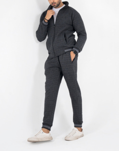 Ensemble sweat-shirt et pantalon surdimensionné en coton 100% pour homme, logo brodé personnalisé, streetwear confortable, vente en gros - Product Image 1