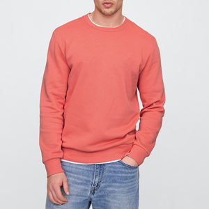 Venta al por mayor 100% algodón tejido mezclado sudadera para hombre personalizado 3D pull impreso logo manga completa color sólido sudadera para hombre - Product Image 3