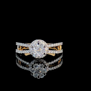 Bague de fiançailles en diamant de laboratoire certifié SGL de 0,70 CTW, or 14 carats, taille ronde, pour femme - Product Image 1