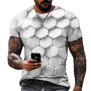 Camiseta 3D para hombre, camisetas de manga corta con cuello redondo de Hip Hop a la moda, camisetas abstractas Harajuku para hombre, camisetas de gran tamaño, ropa para hombre - Product Image 1