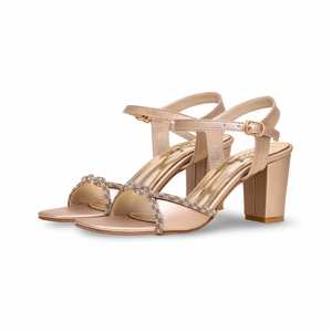 Golden Fancy Sandalia FN5919 Punta abierta Tobillo Correa Tacones Plataforma Moda Satén Superior PU Plantilla para verano Actividades al aire libre - Product Image 3