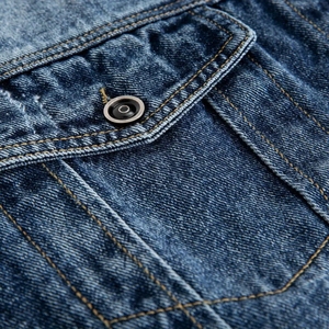 Manufacturer Custom and Wholesale Newest Design Denim Blue Jeans <b>Jacket</b> Coat <b>for</b> <b>Men</b> - Product Image 5