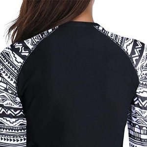 T-shirt de compression personnalisé pour femmes, protection anti-UV UPF50+, respirant, écologique, 240g, manches longues, imprimé par sublimation - Product Image 6