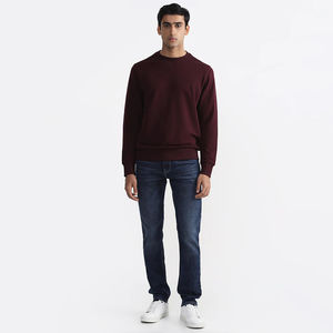 Vente en gros de haute qualité pull à capuche personnalisé sweat-shirt teint uni design unisexe col rond fabricant logo personnalisé - Product Image 2