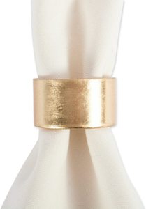 Gold Beaded Napkin Ring <b>Set</b> of <b>4</b> Classic <b>Round</b> Edge Design <b>for</b> Elegant <b>Dining</b> <b>Table</b> Presentation - Product Image 2