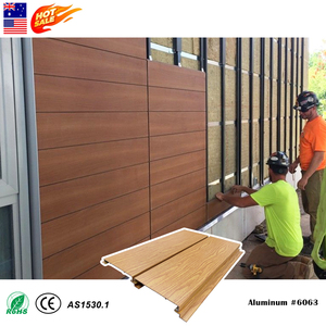 Hiện đại phong cách Châu Âu hiệu suất cao soild óc chó màu nhôm siding tường ốp bên ngoài tấm Tường kim loại - Product Image 1