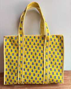 Wholesale Lot of Indian Cotton <b>Quilted</b> <b>Handbags</b> Bohemian Style Tiger Printed Fashion Casual Shopping Bags for Women - Product Image 2