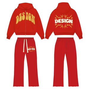 Dynamic Color Block Hoodie and Jogger Set Great for Gym Sessions and Casual Outings - Product Image 1