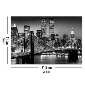 Affiches lumineuses modernes de New York mettant en scène le Centre du commerce mondial et la pont de Brooklyn - Product Image 3