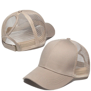 Chapeau en maille brodé à 5 panneaux avec logo personnalisé et couleurs bloquées pour hommes et femmes casquette de baseball vente en gros de chapeaux de parasol imprimés pour bricolage - Product Image 1