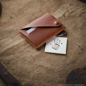 Anwar Enterprises Top Grade Genuine Cow Leather Men's <b>Wallet</b> Waterproof and Lightweight <b>with</b> Cover Closure - Product Image 4