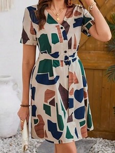 Mini vestido de algodón indio lavable ecológico hecho a mano con estampado de bloque elegante fiesta de verano de moda ropa informal novia personalizada - Product Image 2