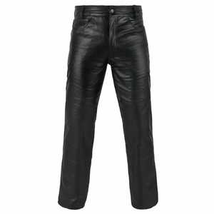 Custom New Men Leather Pant <b>Jeans</b> Steampunk Gothic Motorbike Pants Trousers genuine Flared Leather Pants Reasonable Price - Product Image 1