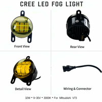 Vente en gros de phares antibrouillard LED jaunes dorés 32W 9-30V 3000K pour pare-chocs avant MR414753 pour Mitsubishi Pajero V73 SUV tout-terrain, remplacement