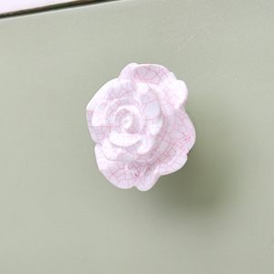 Handmade Traditional Cream Ceramic Flower Drawer Knobs Dresser Pulls Cabinet <b>Door</b> Kitchen Cupboard <b>Handles</b> Wholesale FCK-129 - Product Image 4