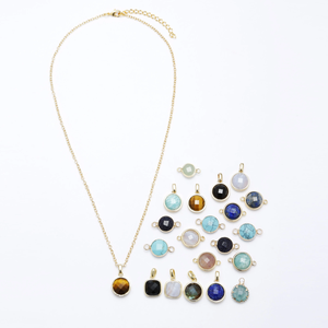 Colgantes de Larimar Hindúes Hechos a Mano, Clásicos, de Macramé, con Formas Mixtas de 10 a 15 mm, Regalo para Niños, HARI OM CREATIONS, Venta al por Mayor - Product Image 3