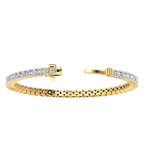 Bracelet à breloques en or 10 carats avec diamant pour unisexe, style tendance pour les fêtes, fabriqué en Inde, pour un anniversaire - Product Image 1