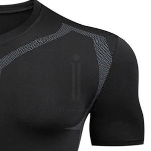 Nouveau OEM accepter col rond à manches courtes chemise personnalisée Rash Guard Protection sécurité hommes sport Rash Guard - Product Image 5