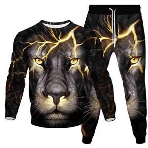 Ensemble de survêtement en molleton de qualité supérieure avec logo personnalisé, 100% coton, imprimé en puff, manches longues, sweat-shirt en molleton français, ensemble de survêtement pour hommes - Product Image 5