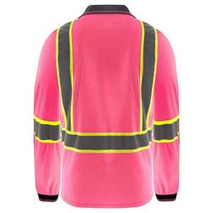 Chemises polo haute visibilité sur mesure en gros, nouveau design, grande taille, avec bande réfléchissante, manches courtes, chemises à séchage rapide pour le travail - Product Image 2